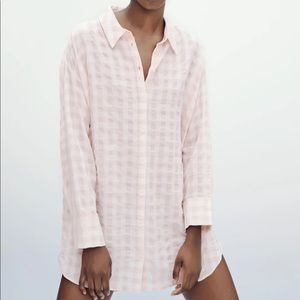 Zara Oversized Gingham Shirt